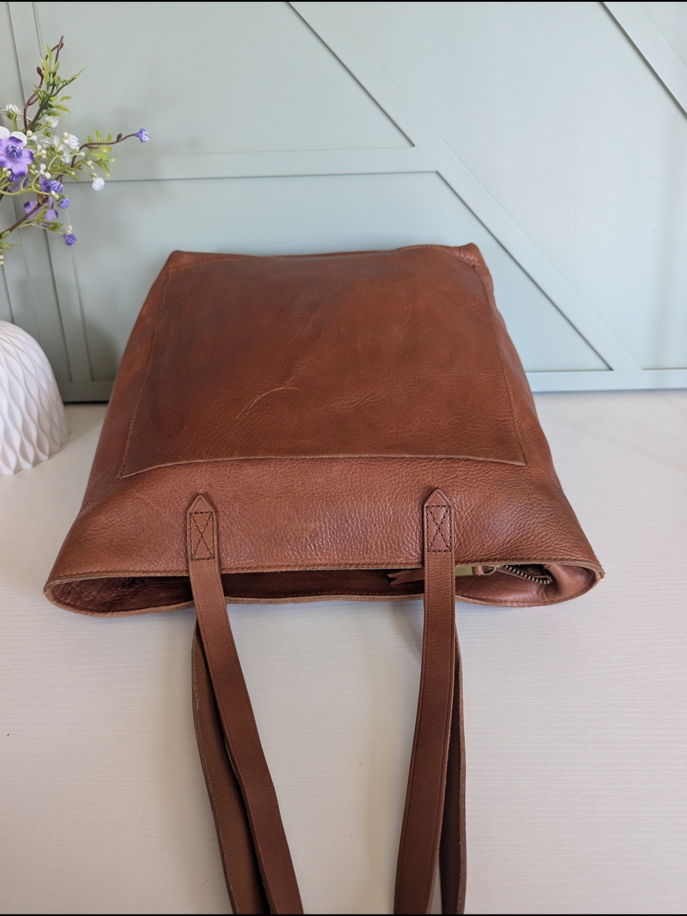 Madewell Brown Leather Tote Bag - Picture 7 of 11